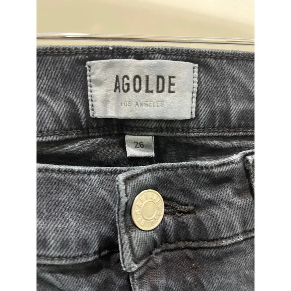 Agolde Ash Gray Skinny Denim Jeans Sz 26 - Picture 3 of 5